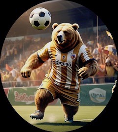 Bear Soccer player oval copy